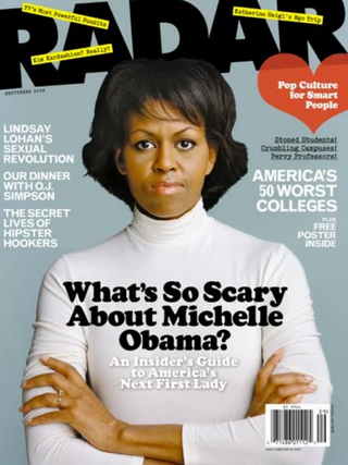 Radar cover featuring first lady Michelle ObamaRadar Magazine